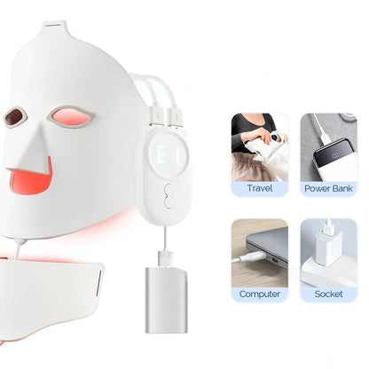 7-Color LED Silicone Face Mask